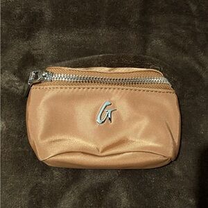 Glam-Aholic brown nylon wristlet